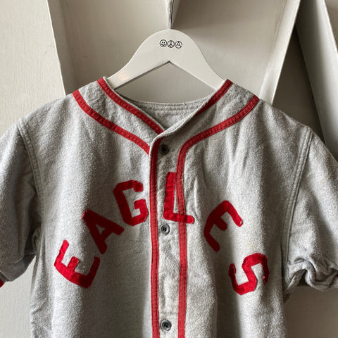 70's Flannel Baseball Jersey - Large