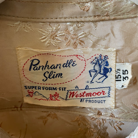 50’s Embroidered Rayon Snap Front Western Shirt - Medium