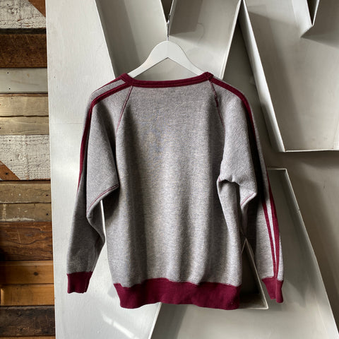 70's University Of Victoria Raglan Crew - Large