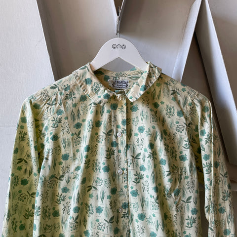 50’s Villager Plant Print Button Up - XS