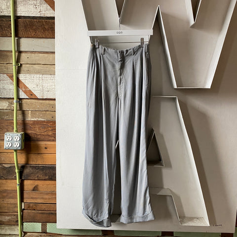 40’s Repaired Rayon Trousers - 26” x 28”
