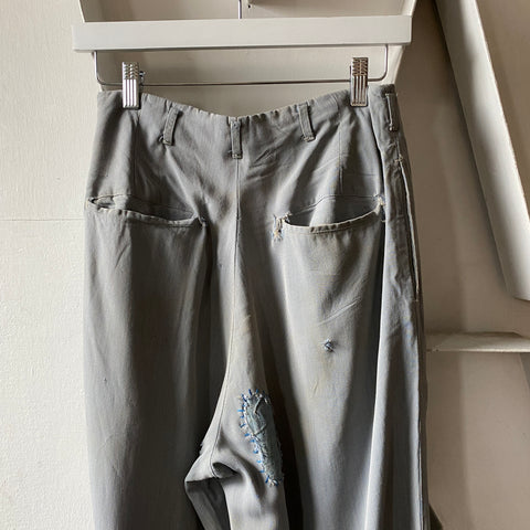 40’s Repaired Rayon Trousers - 26” x 28”