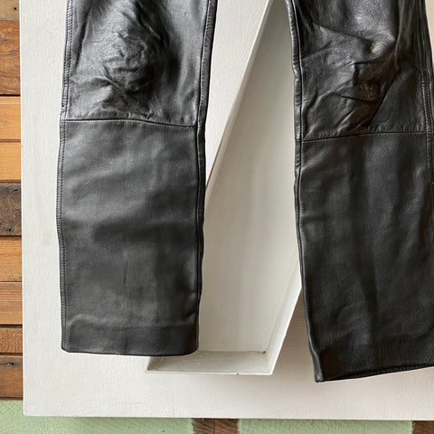 80's Leather Pants - 29" x 30"