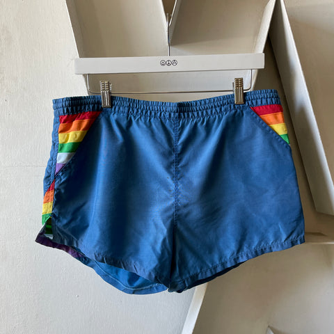 70’s Rainbow Striped Trunks - 35” x 2”