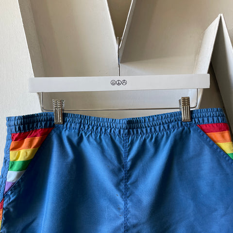 70’s Rainbow Striped Trunks - 35” x 2”