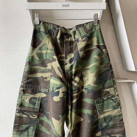 70’s Military Camo Fatigue Pants - 24” x 29”