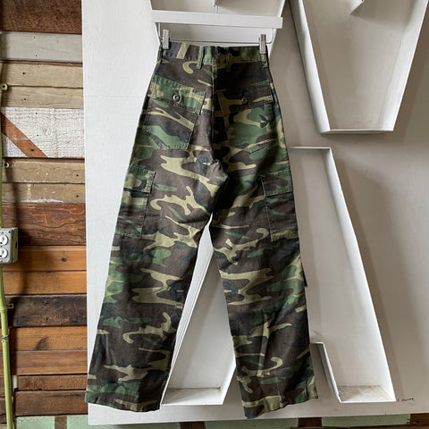 70’s Military Camo Fatigue Pants - 24” x 29”