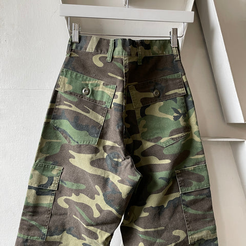70’s Military Camo Fatigue Pants - 24” x 29”