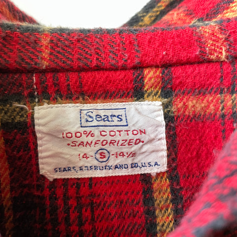 60’s Sears Sanforized Flannel - Small