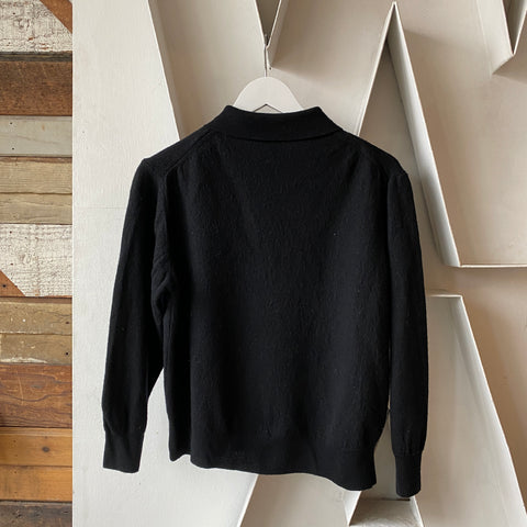 80's Collared Wool Sweat - Small