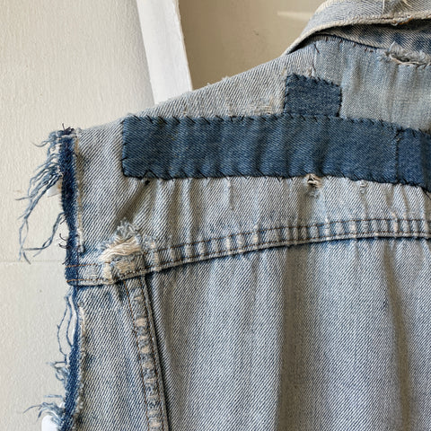 70’s Patchwork Denim Vest - Medium