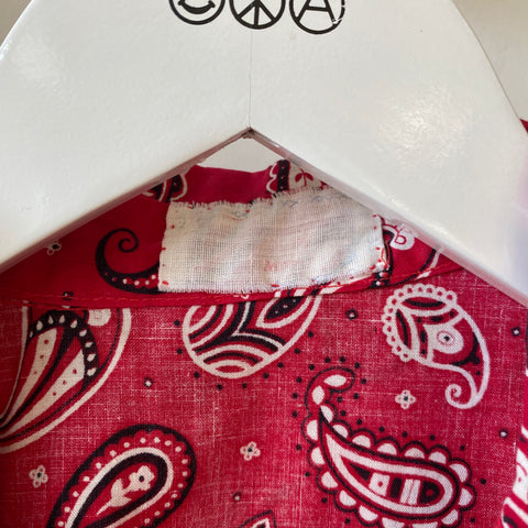 70's Paisley Button-Snap - Large