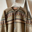 70’s Patterned Mohair Sweater - Large