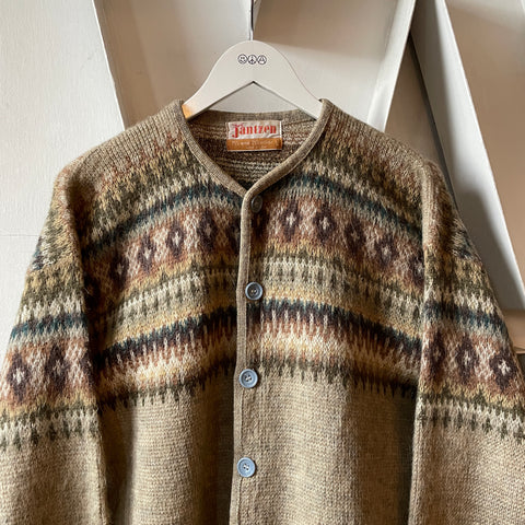 70’s Patterned Mohair Sweater - Large