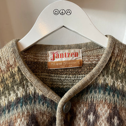 70’s Patterned Mohair Sweater - Large