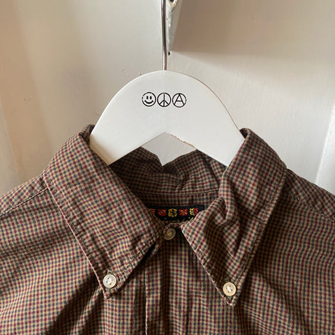 60’s Checkered Cotton Button-Up - Small