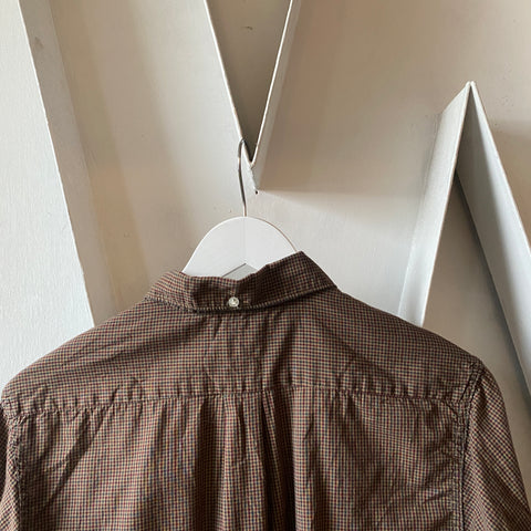 60’s Checkered Cotton Button-Up - Small