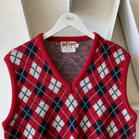 80’s Argyle Sweater Vest - Medium