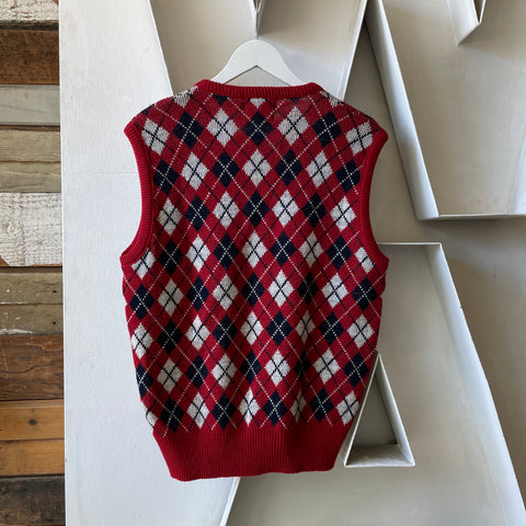 80’s Argyle Sweater Vest - Medium