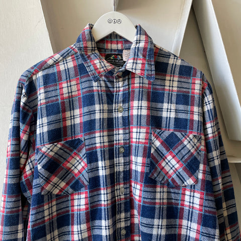 80’s FOTL Faded Flannel Button Up - Large