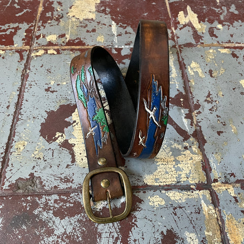 60’s Tooled Belt - Size 32"