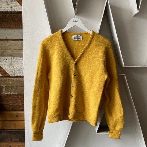 70's Yellow Cardigan - Medium