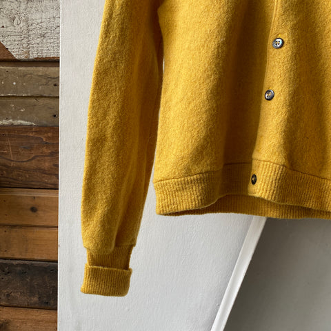 70's Yellow Cardigan - Medium