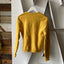 70's Yellow Cardigan - Medium