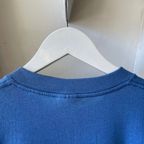 80’s Faded Blue Pocket Tee - Medium