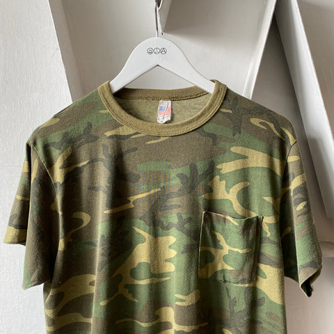 80's Camo Pocket Tee - Large