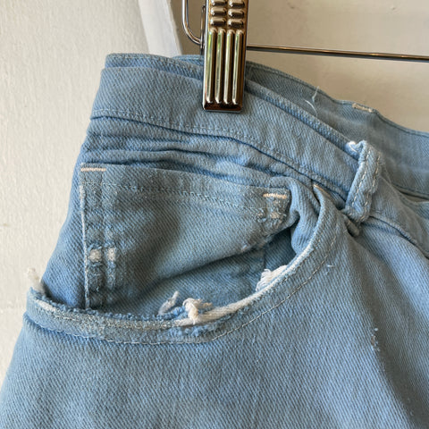 70’s Big E Levi’s Thrashed Blue Cutoffs - 30” x 10.5”