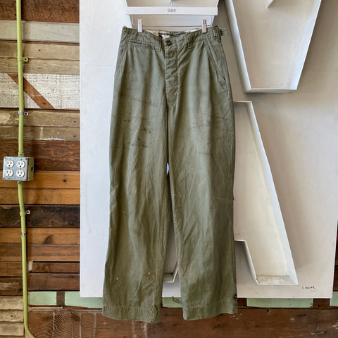 WW2 M-43 Cotton OD Field Trousers - 27”-29” x 33”