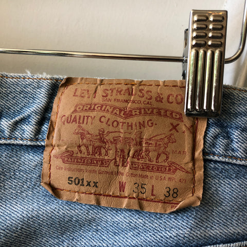 80's Repaired Levi’s 501 - 33” x 34”