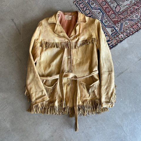 50's Buckskin Fringe Jacket - Small