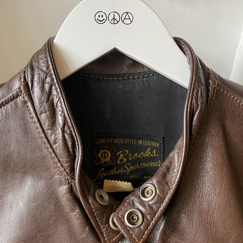 70's Brooks Leather Jacket - Large