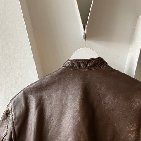 70's Brooks Leather Jacket - Large