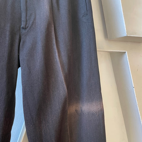 40’s Faded Pleated Trousers - 23” x 27.5”