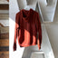 70’s Red Zip-Up Hoodie - Medium