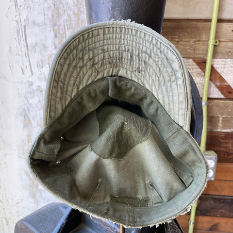 WW2 USMC HBT Cap - Large