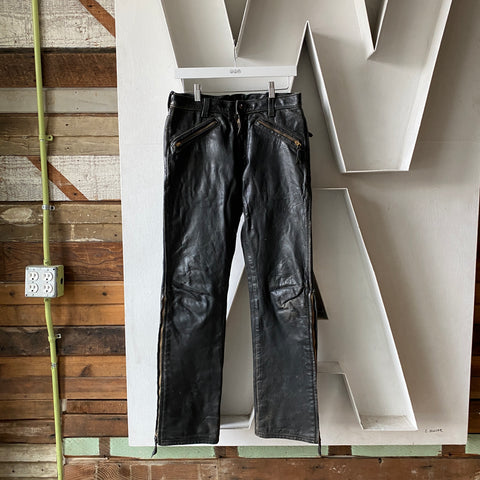 60's Leather Pants - 31” x 32”