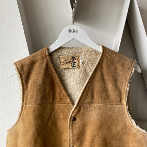 70's Sears Leather Vest - Medium