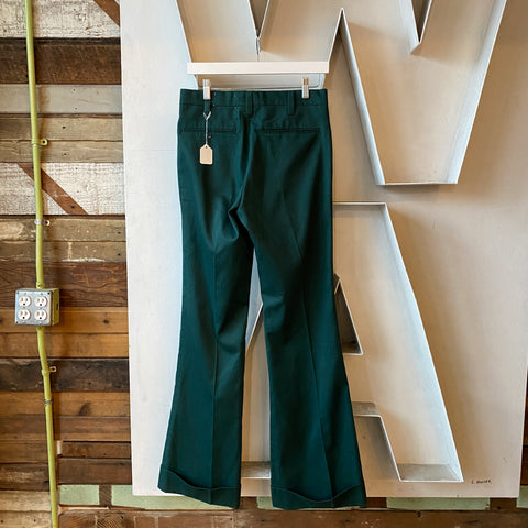70's Green Flared Pants - 28" x 34"