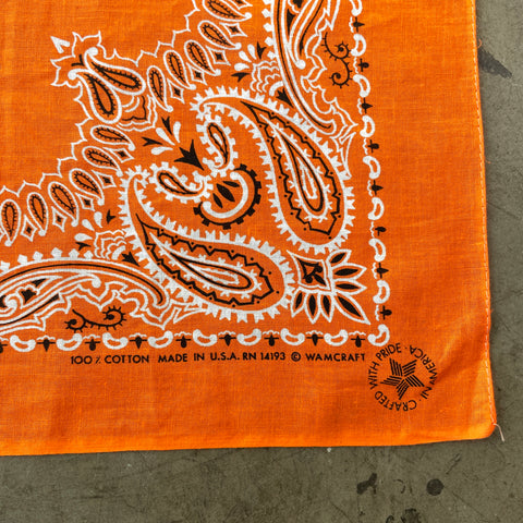 80's Orange Bandana - OS