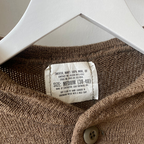 70's Mil-Spec Henley Sweater - Medium