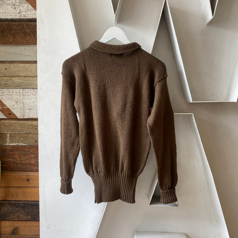 70's Mil-Spec Henley Sweater - Medium