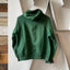 70’s Faded Green Zip Hoodie - Large