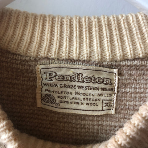 70's Pendleton Aztec Sweater - XL