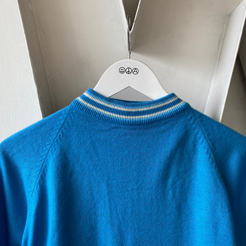 80's Acrylic Short Sleeve Sweater - Medium