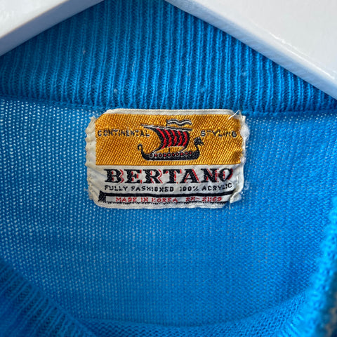 80's Acrylic Short Sleeve Sweater - Medium
