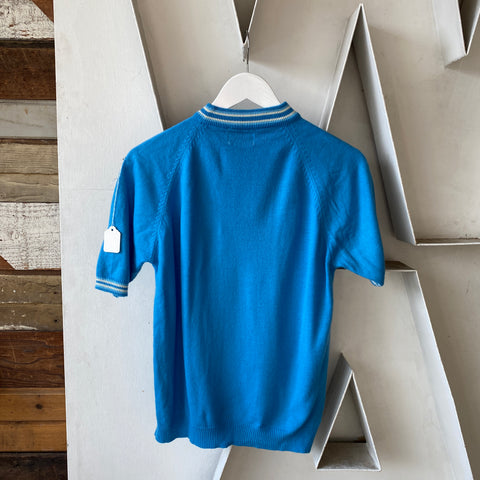80's Acrylic Short Sleeve Sweater - Medium